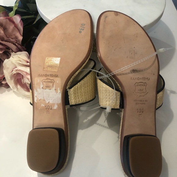 New Ramon Tenza Woven Jute Sandals with Suede Rosette Embellishment - Picture 8 of 11